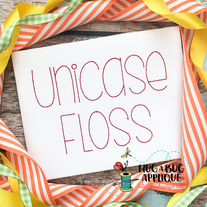 Unicase Floss Stitch Embroidery Font