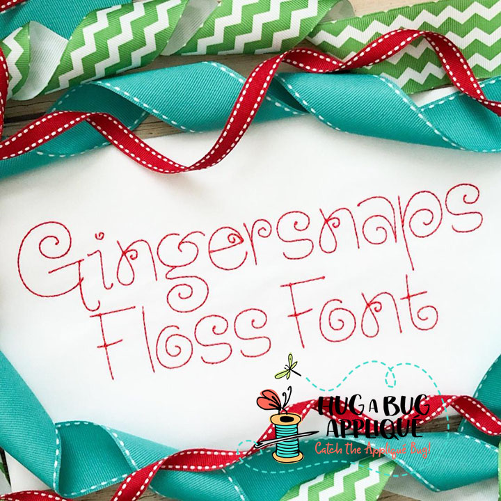 Gingersnaps Floss Stitch Embroidery Font