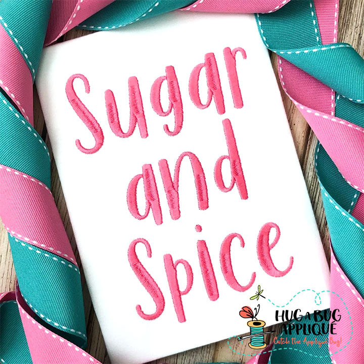 Sugar & Spice Satin Stitch Embroidery Font