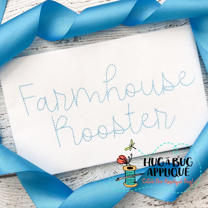 Farmhouse Rooster Floss Stitch Embroidery Font