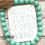 September Floss Stitch Embroidery Font