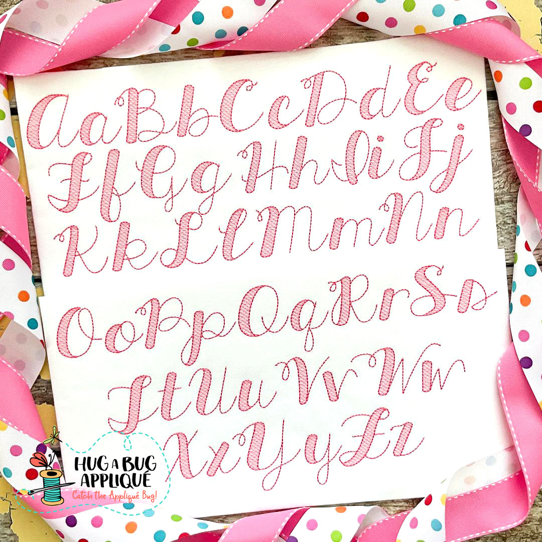 All Things New Sketch Stitch Embroidery Font