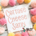 Cottage Cheese Satin Stitch Embroidery Font