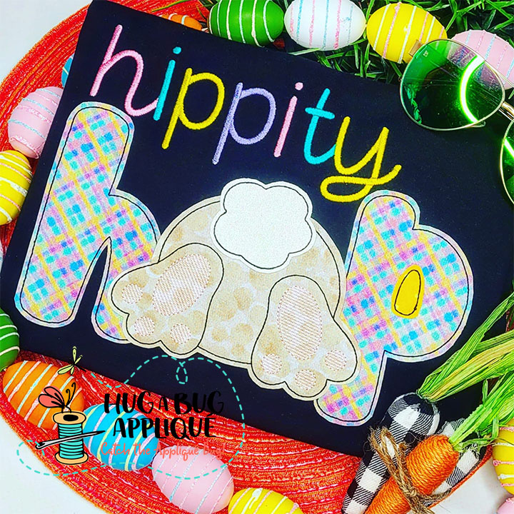 Hippity Hop Bean Stitch Applique Design