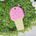 Ice Cream Bag Tag In the Hoop Applique Design