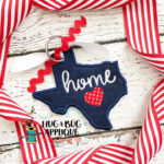 Texas Bag Tag In the Hoop Applique Design