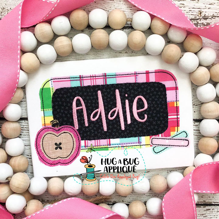 Apple Chalk Bean Stitch Applique Design