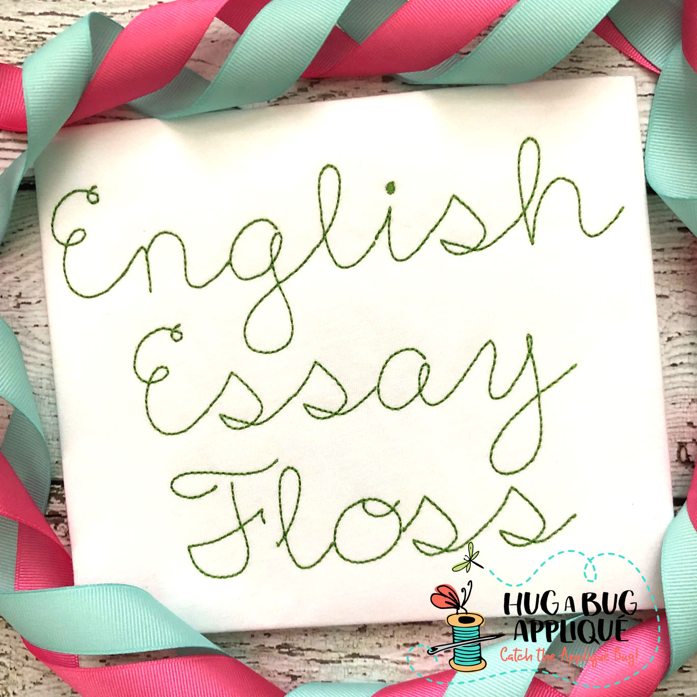 English Essay Floss Stitch Embroidery Font
