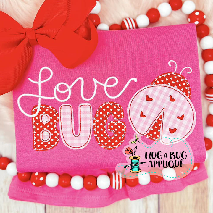 Love Bug Bean Stitch Applique Design