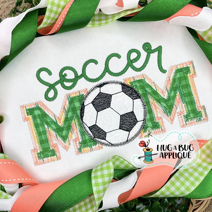 Soccer Mom Zig Zag Stitch Applique Design