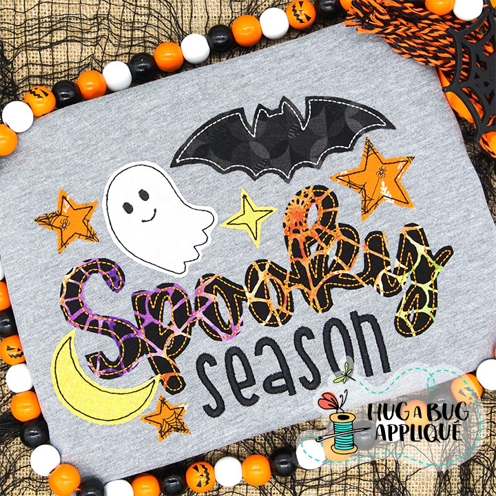 Spooky Season Bean Stitch Applique Design