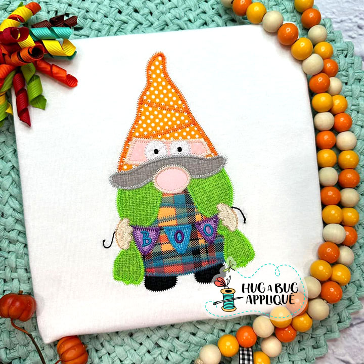 Mummy Gnome Zig Zag Stitch Applique Design