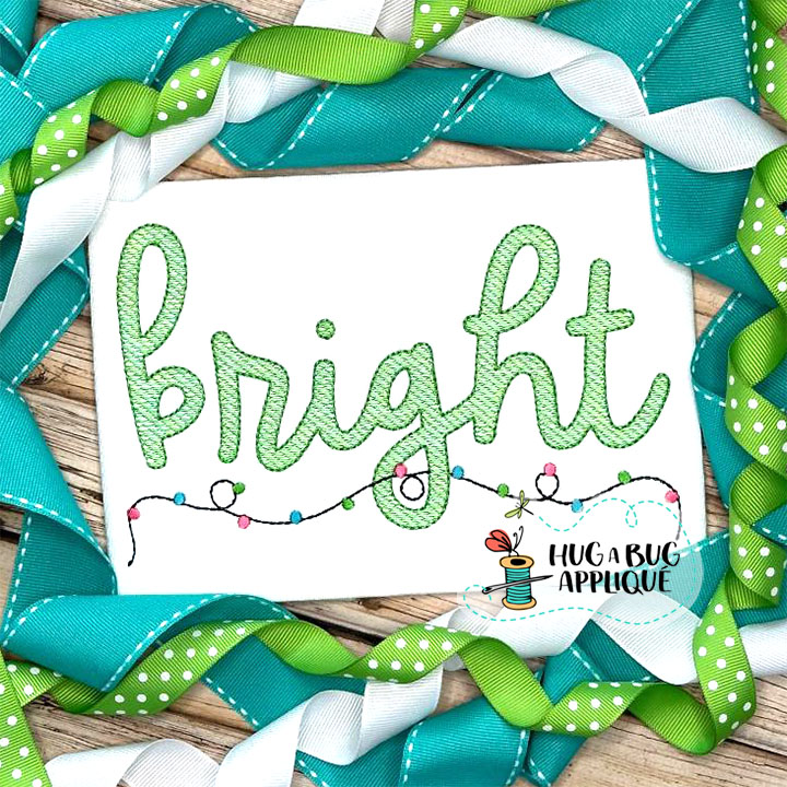 Bright Lights Sketch Stitch Embroidery Design