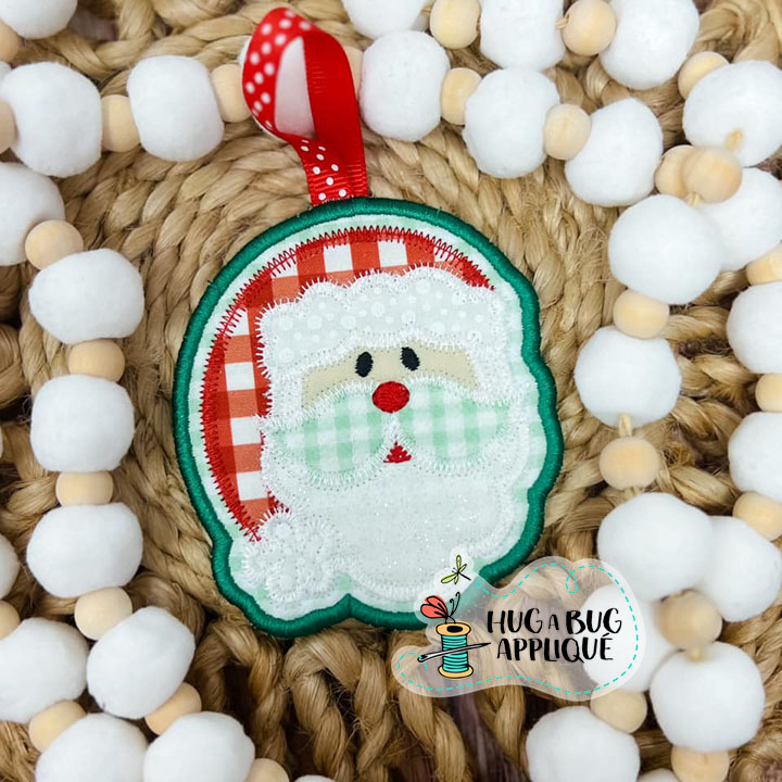 Santa Ornament In the Hoop Applique Design