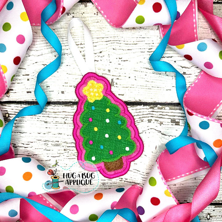 Christmas Tree Ornament In the Hoop Applique Design