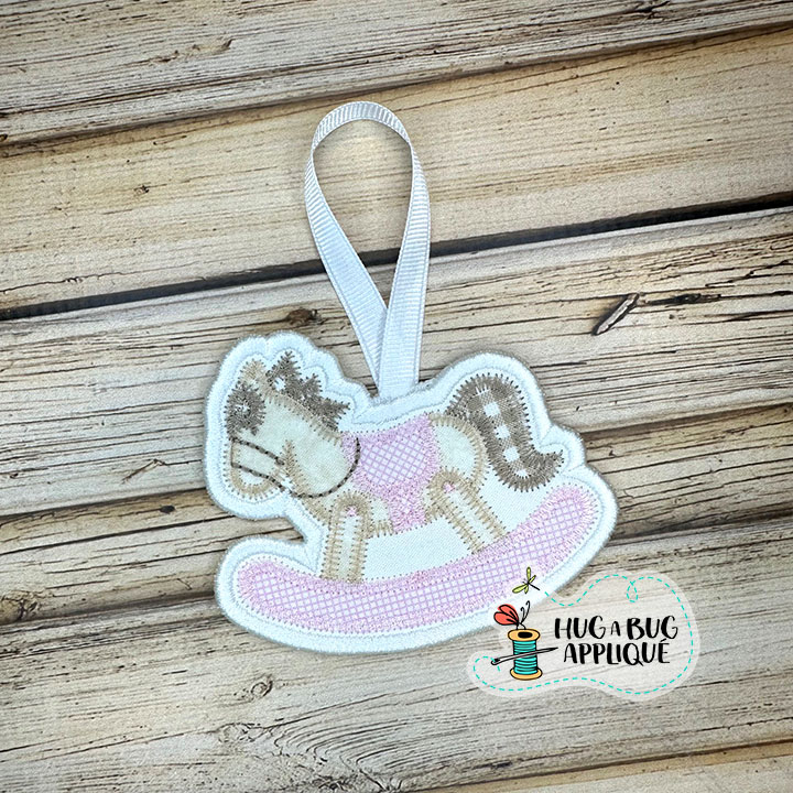 Rocking Horse Ornament In the Hoop Applique Design