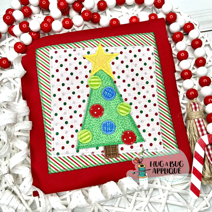 Trees Boxes Zig Zag Stitch Applique Design