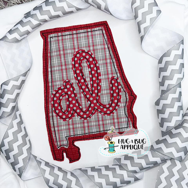 Alabama Double Bean Stitch Applique Design