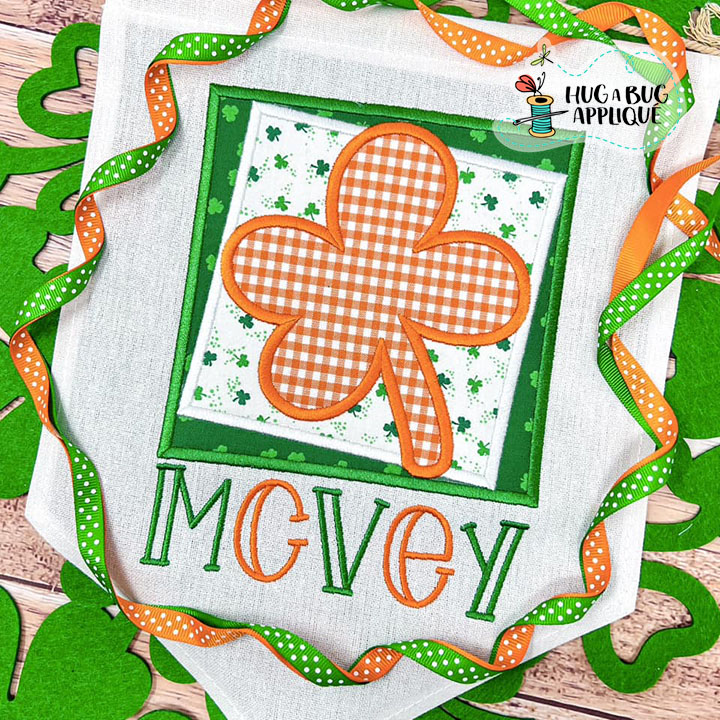 Clover Boxes Satin Stitch Applique Design