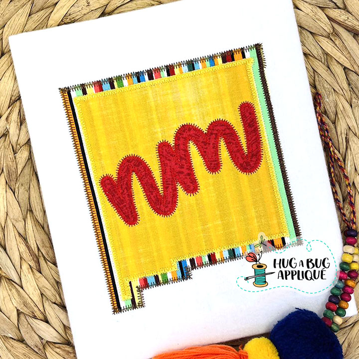 New Mexico Double Zig Zag Applique Design