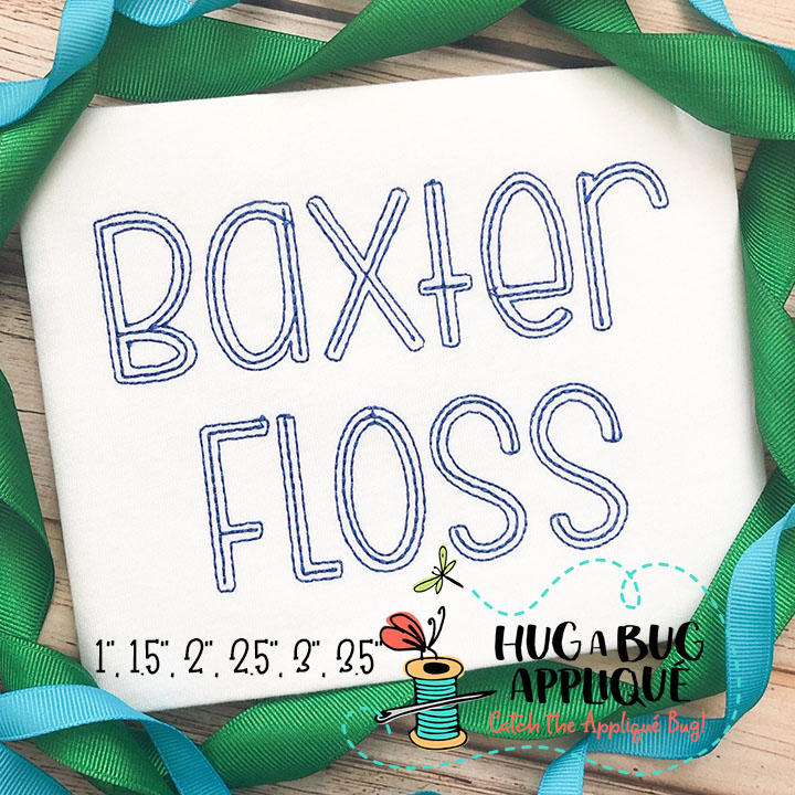 Baxter Floss Stitch Embroidery Font