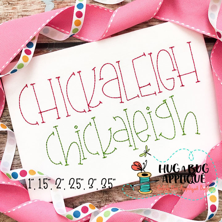 Chickaleigh Floss Stitch Embroidery Font