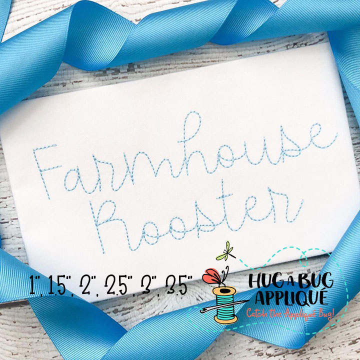 Farmhouse Rooster Floss Stitch Embroidery Font