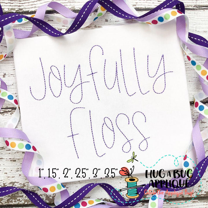 Joyfully Floss Stitch Embroidery Font