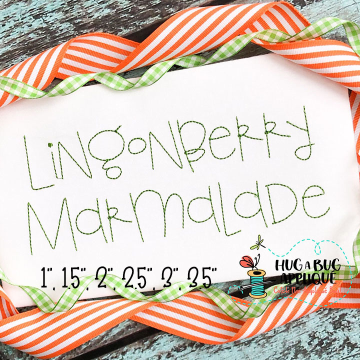 Lingonberry Marmalade Floss Stitch Embroidery Font