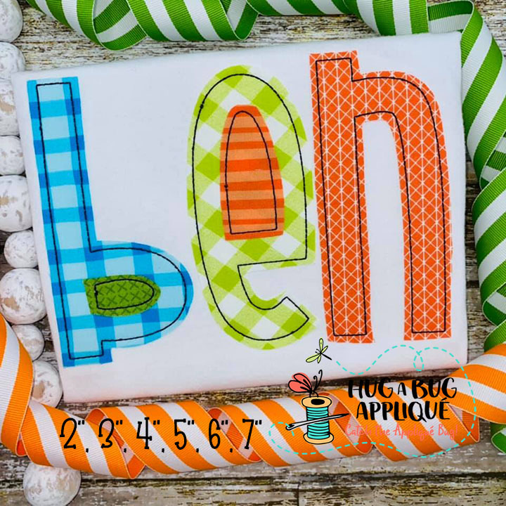 Stickbug Bean Stitch Applique Font