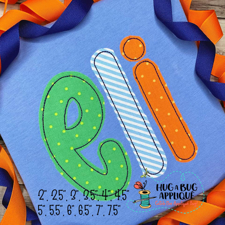 Sugarbug Bean Stitch Applique Font