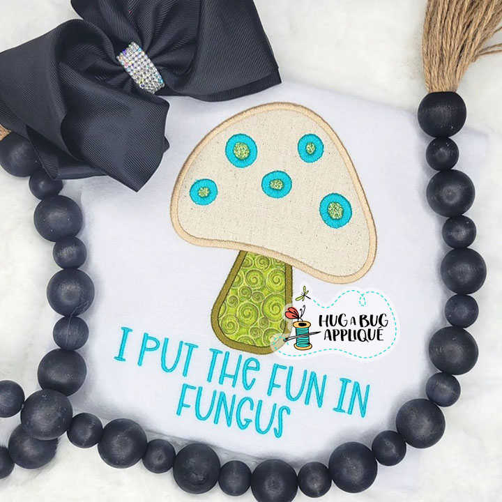 Mushroom Satin Stitch Applique Design