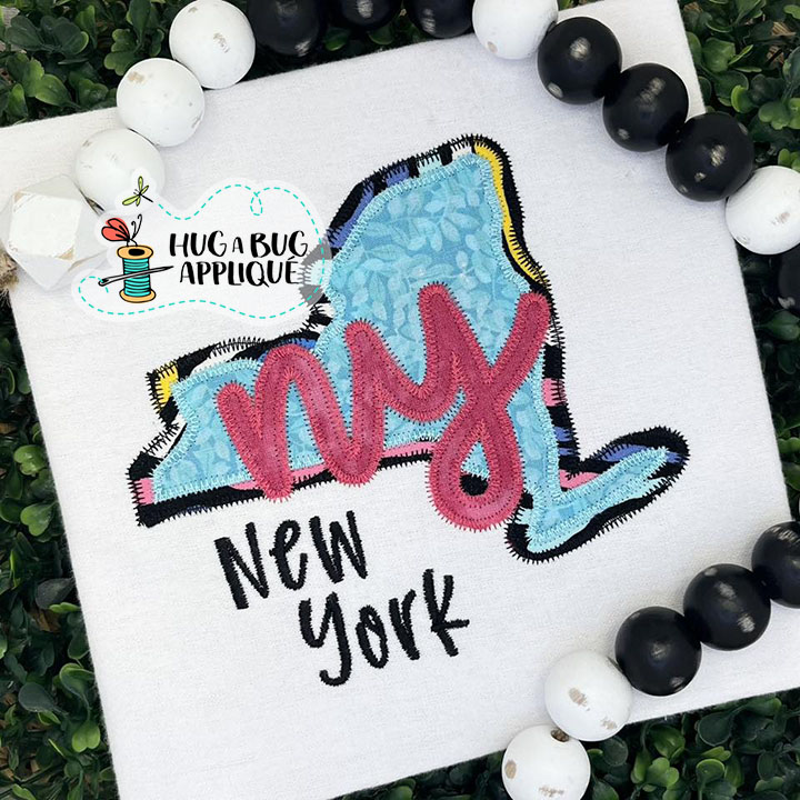 New York Double Zig Zag Stitch Applique Design