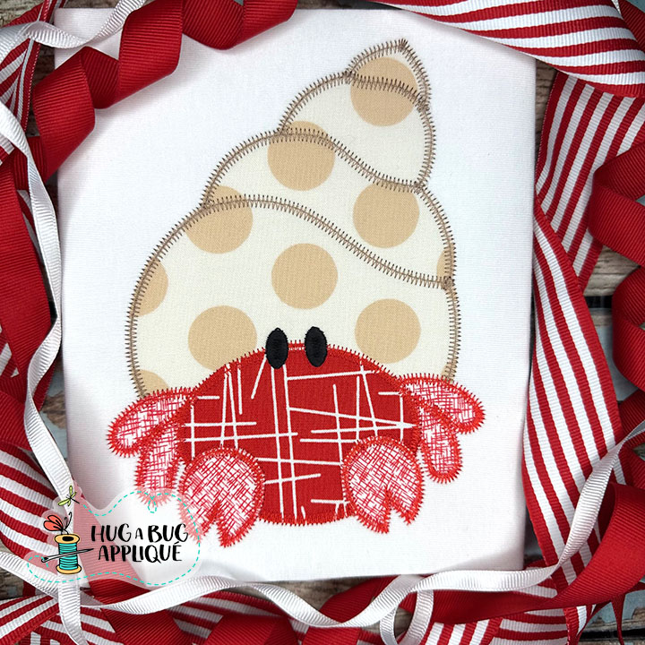 Hermit Crab Zig Zag Stitch Applique Design