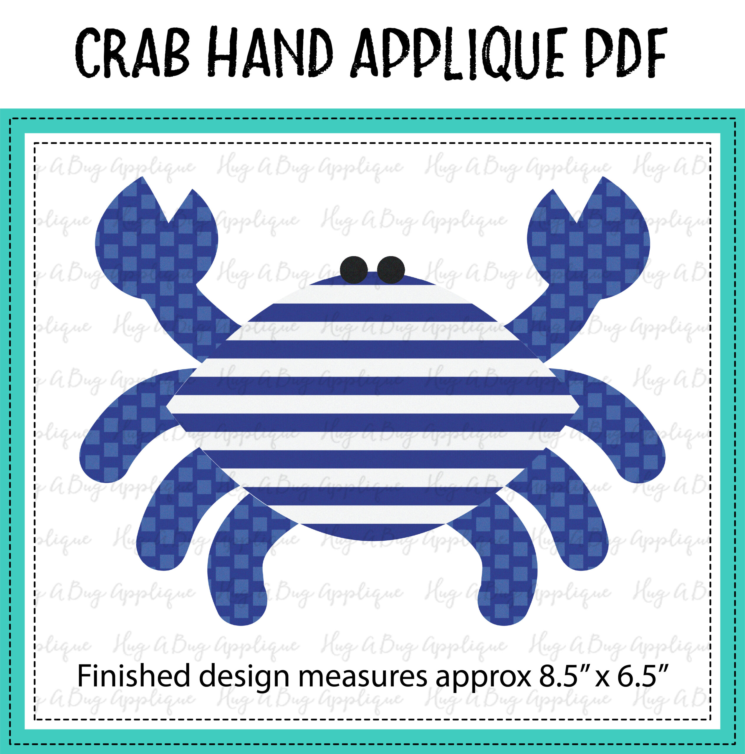 Crab Hand Applique PDF
