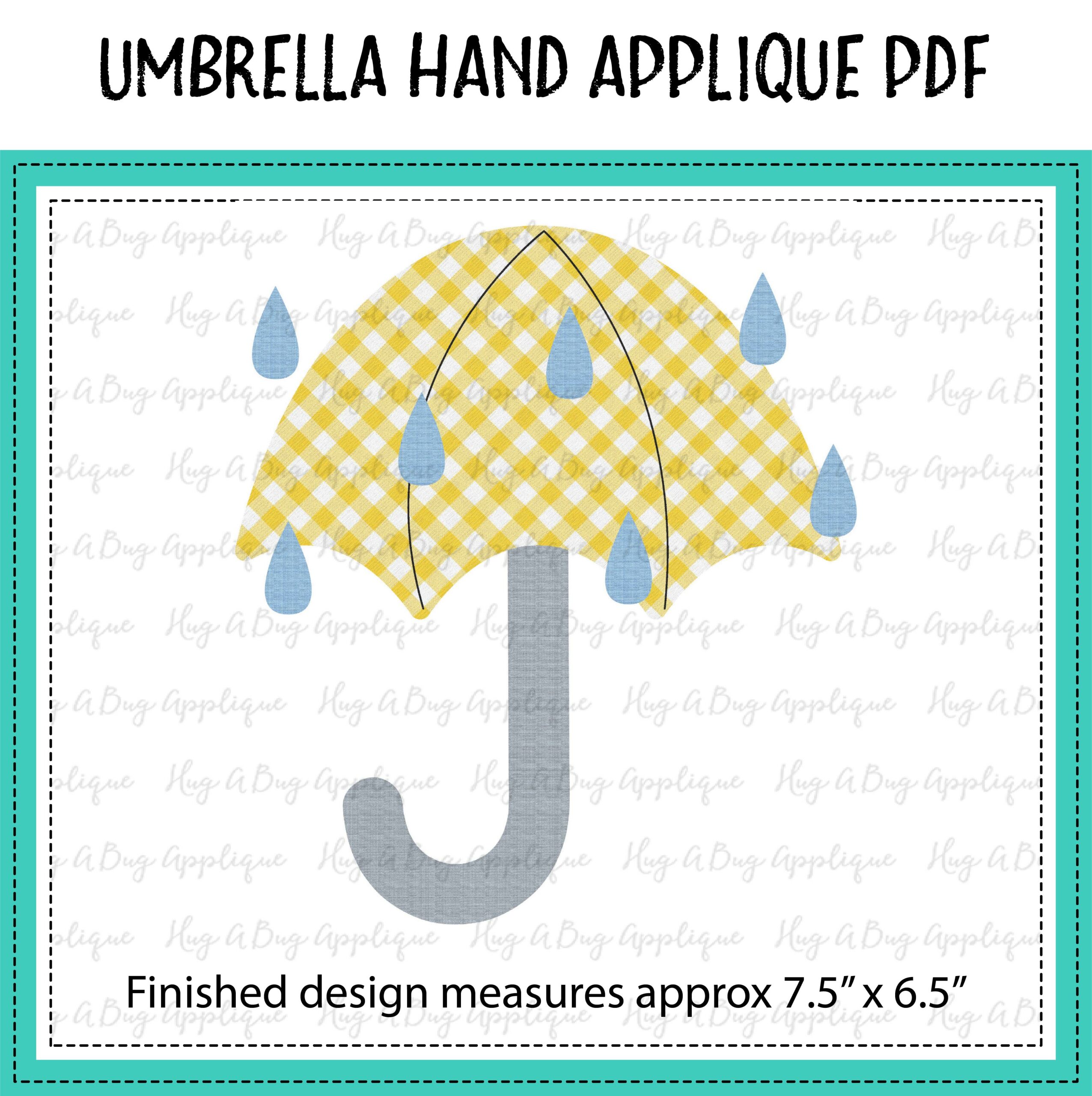 Umbrella Hand Applique PDF
