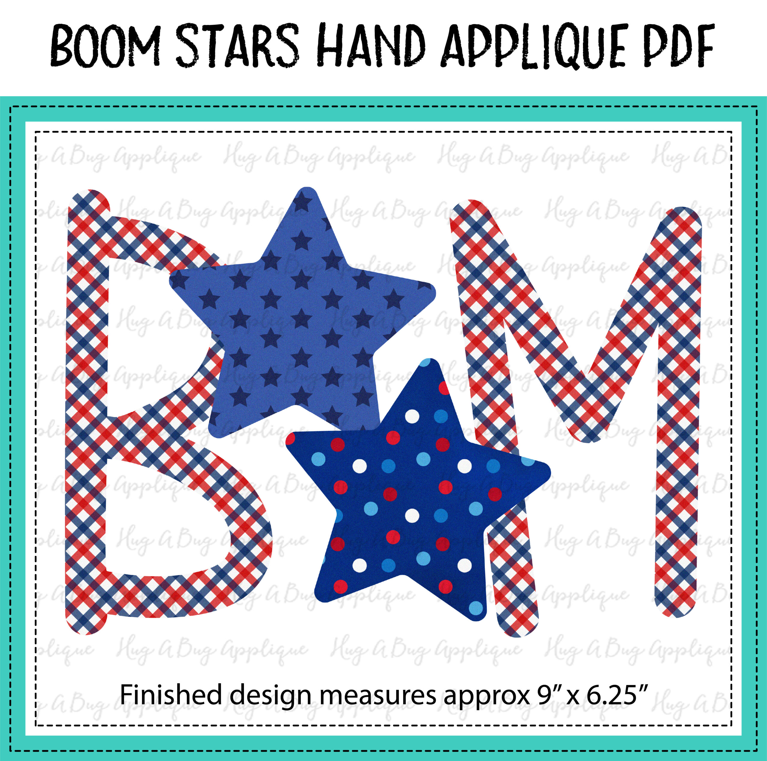 Boom Stars Hand Applique PDF