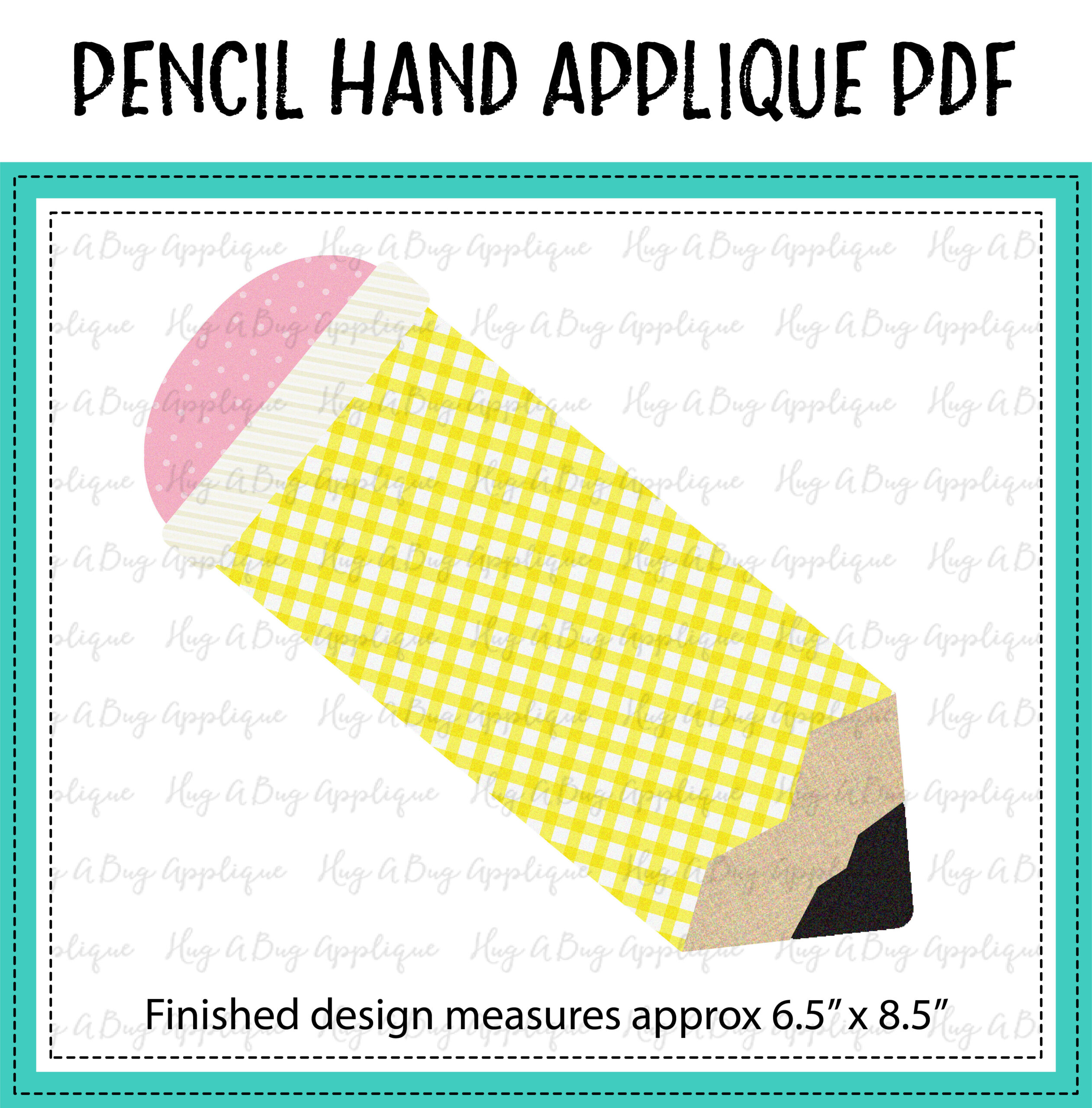 Pencil Hand Applique PDF
