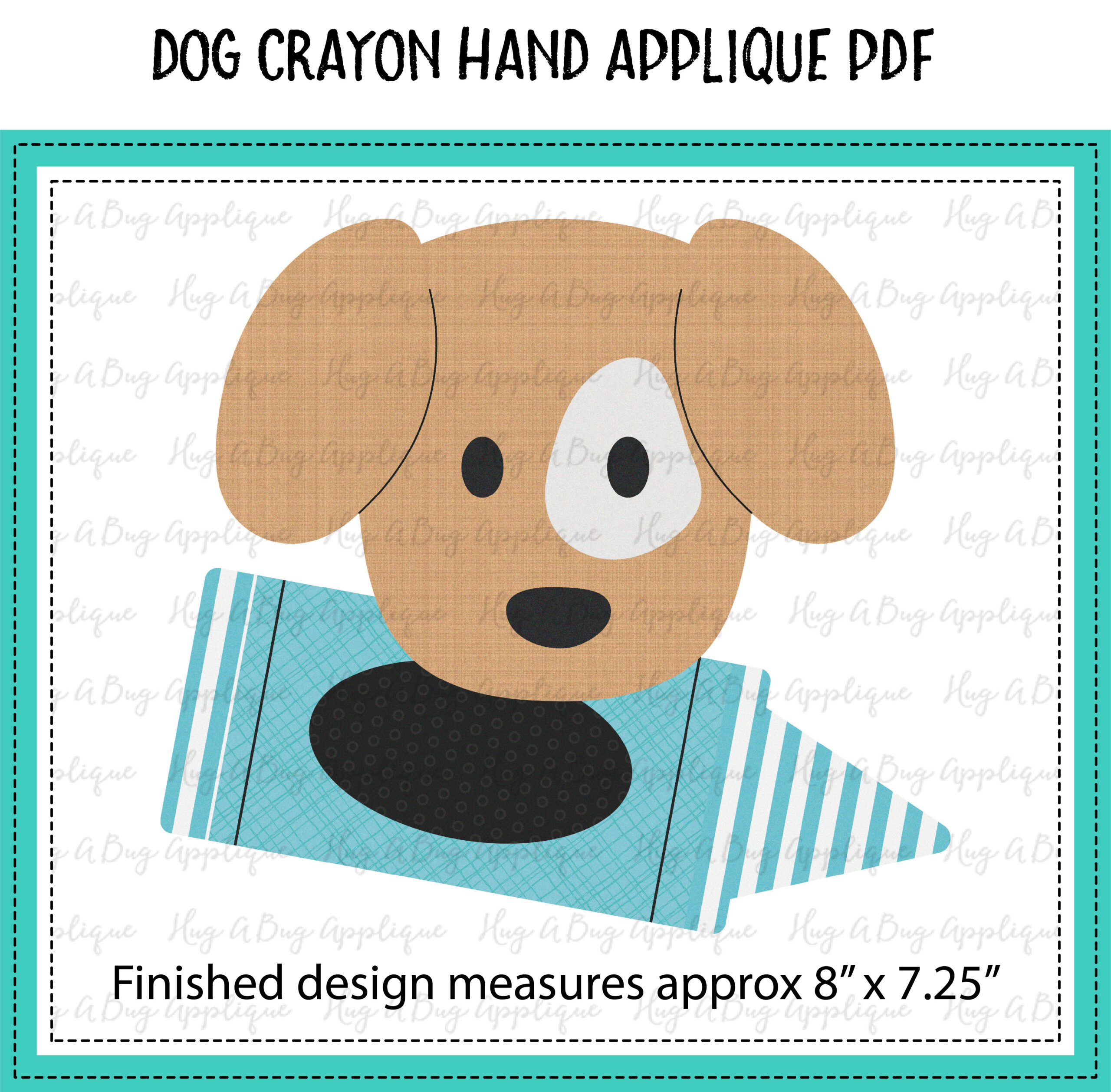 Pup Crayon Hand Applique PDF