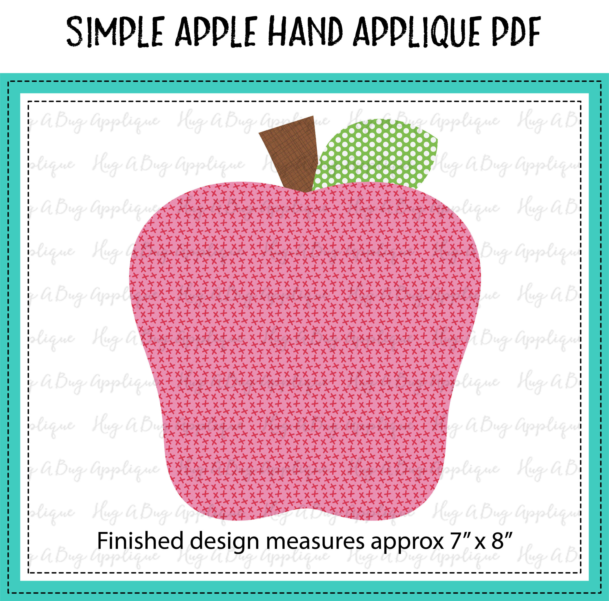 Simple Apple Hand Applique PDF