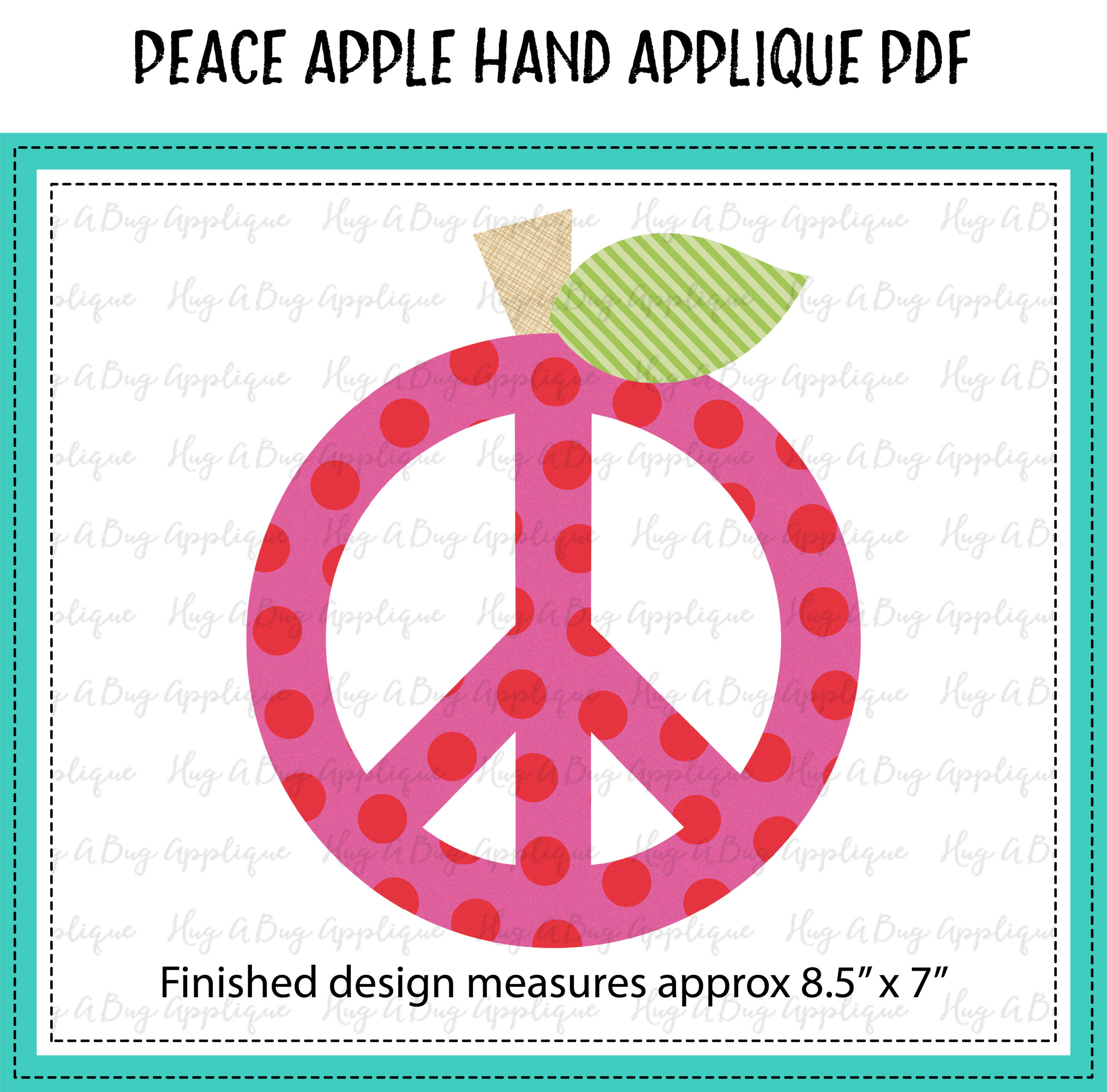 Peace Apple Hand Applique PDF