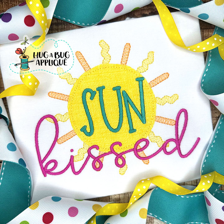 Sun Kissed Bean Stitch Applique Design