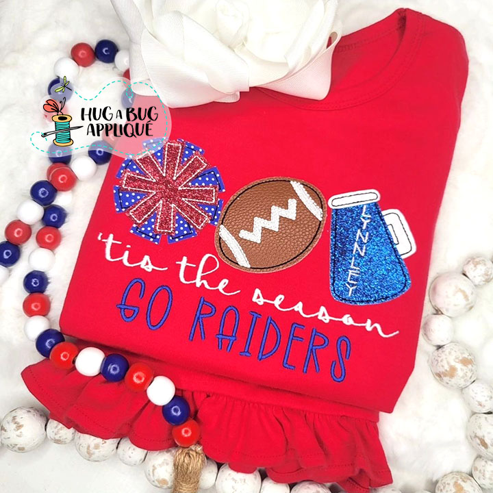Tis Season Cheer Bean Stitch Applique Design