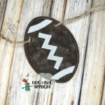 Football Bunting Satin Stitch In the Hoop Applique Design