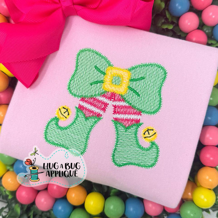Elf Bow Sketch Stitch Embroidery Design