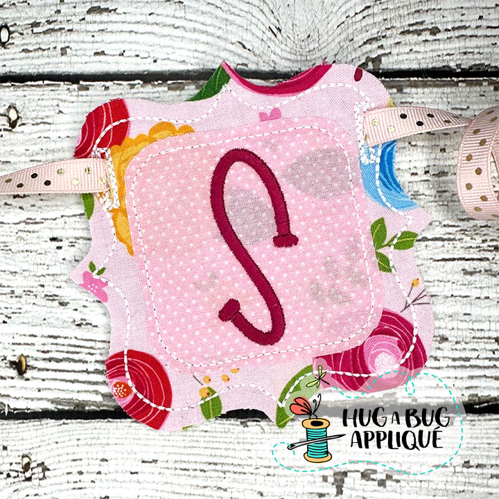 Frame Double Bunting Bean Stitch In the Hoop Applique Design
