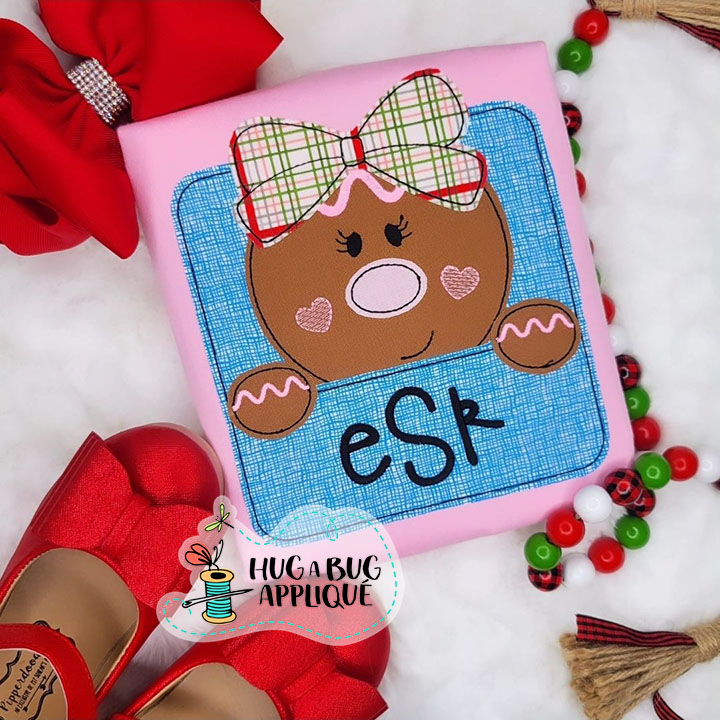 Ginger Girl Split Box Bean Stitch Applique Design