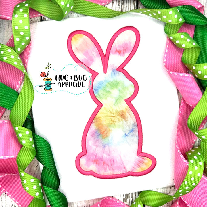 Simple Bunny Satin Stitch Applique Design