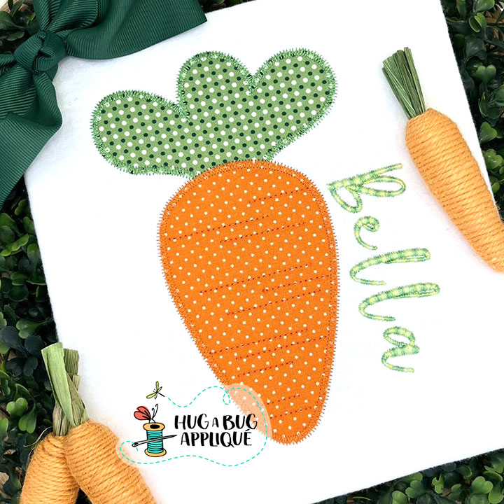 Simple Carrot Zig Zag Stitch Applique Design